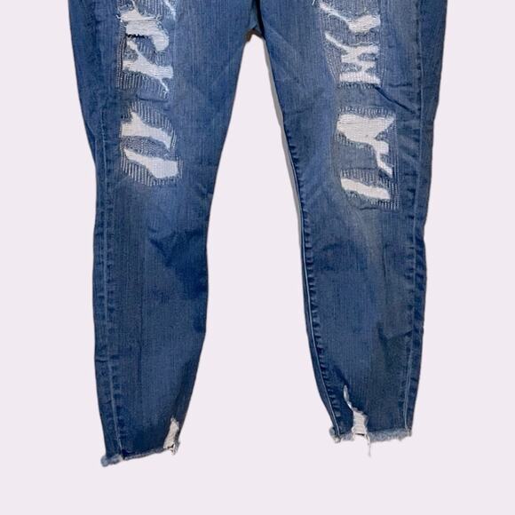 TORRID Bombshell Skinny Premium Stretch High-Rise Destructed Jeans - Picture 8 of 14